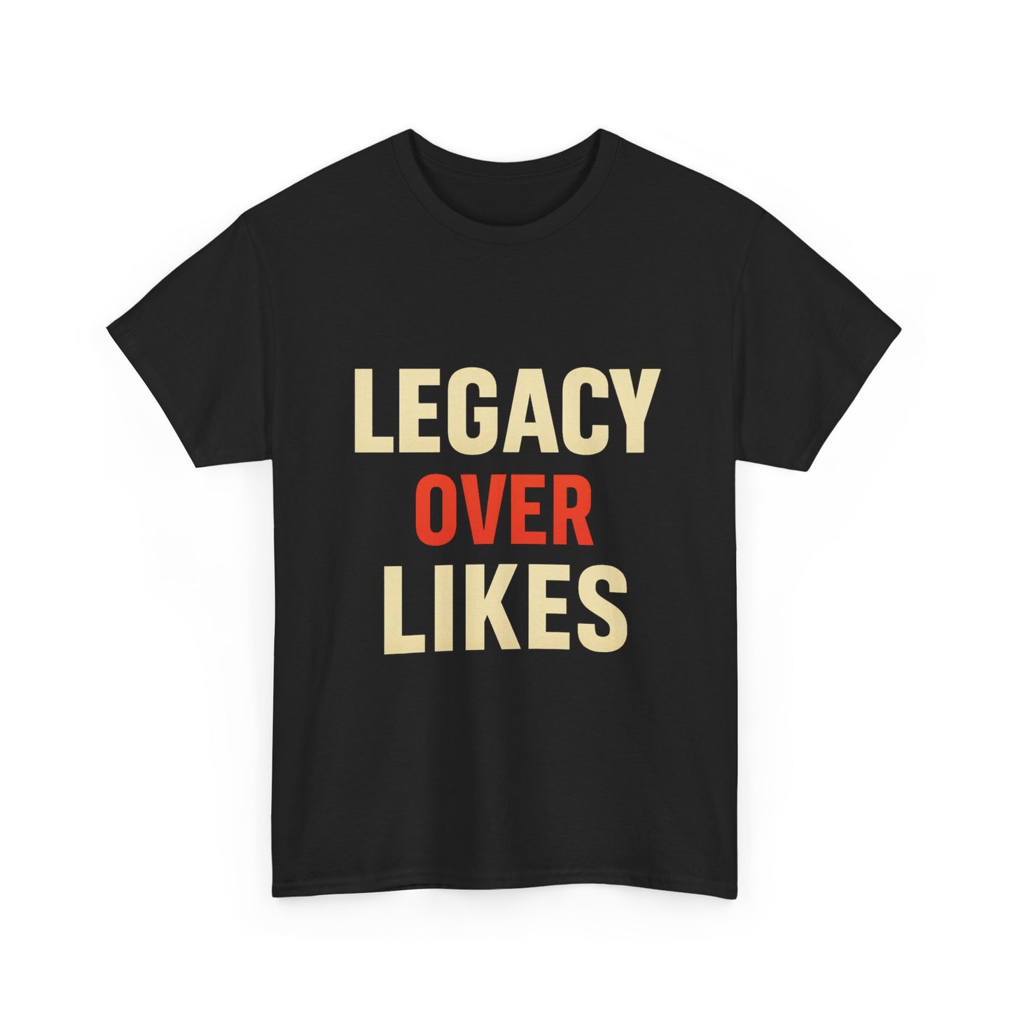 Legacy Over Likes Heavy Cotton T-Shirt, Purpose Over Popularity Motivational Tee, Classic Fit Gym Shirt