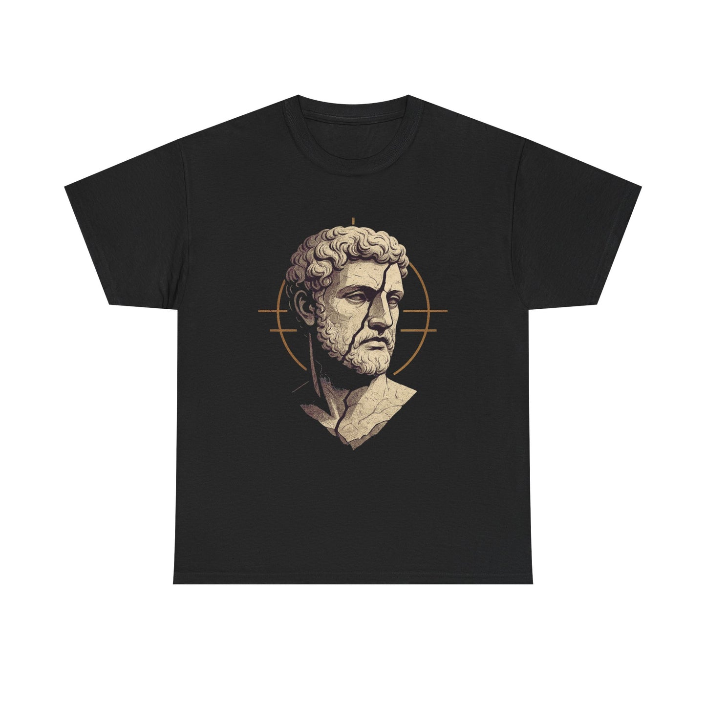 Stoic Gaze Classic T-Shirt – Roman Bust Graphic Tee for Men – Minimalist Philosopher Art Shirt
