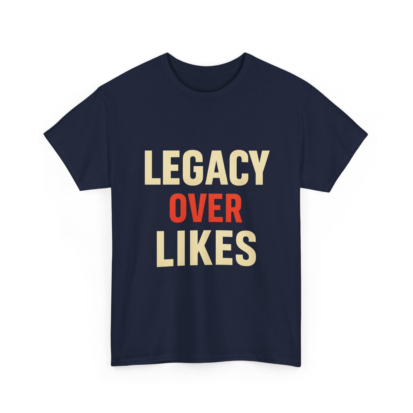 Legacy Over Likes Heavy Cotton T-Shirt, Purpose Over Popularity Motivational Tee, Classic Fit Gym Shirt
