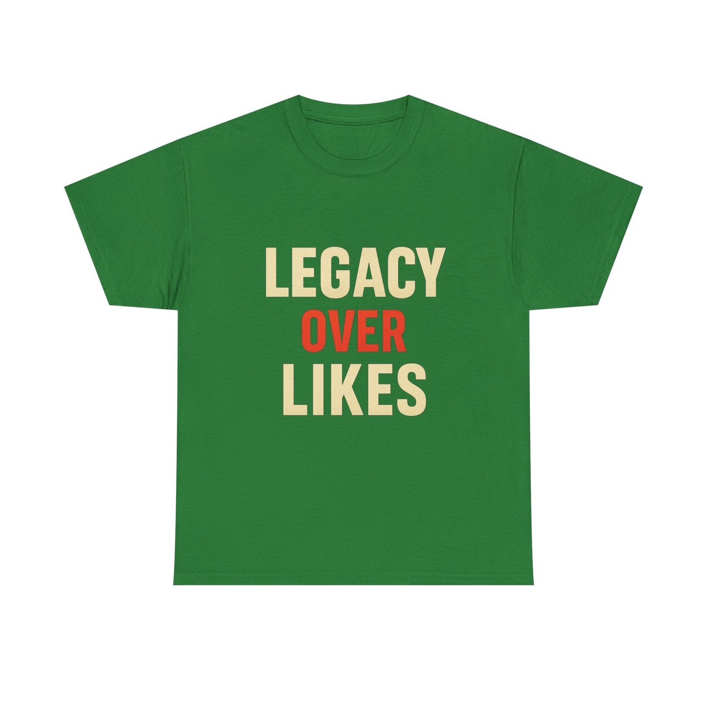 Legacy Over Likes Heavy Cotton T-Shirt, Purpose Over Popularity Motivational Tee, Classic Fit Gym Shirt