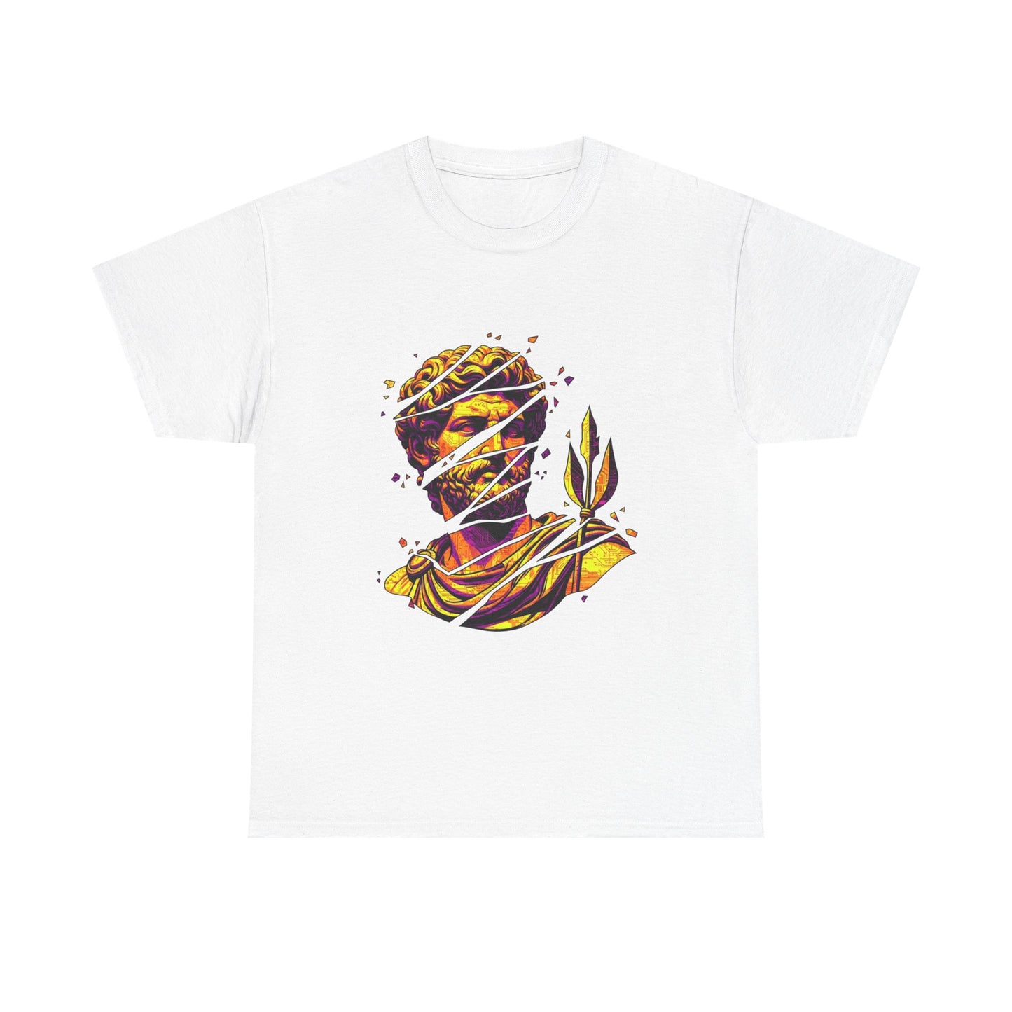 Glitch Art Cyber-Psychedelic Roman God Tee
