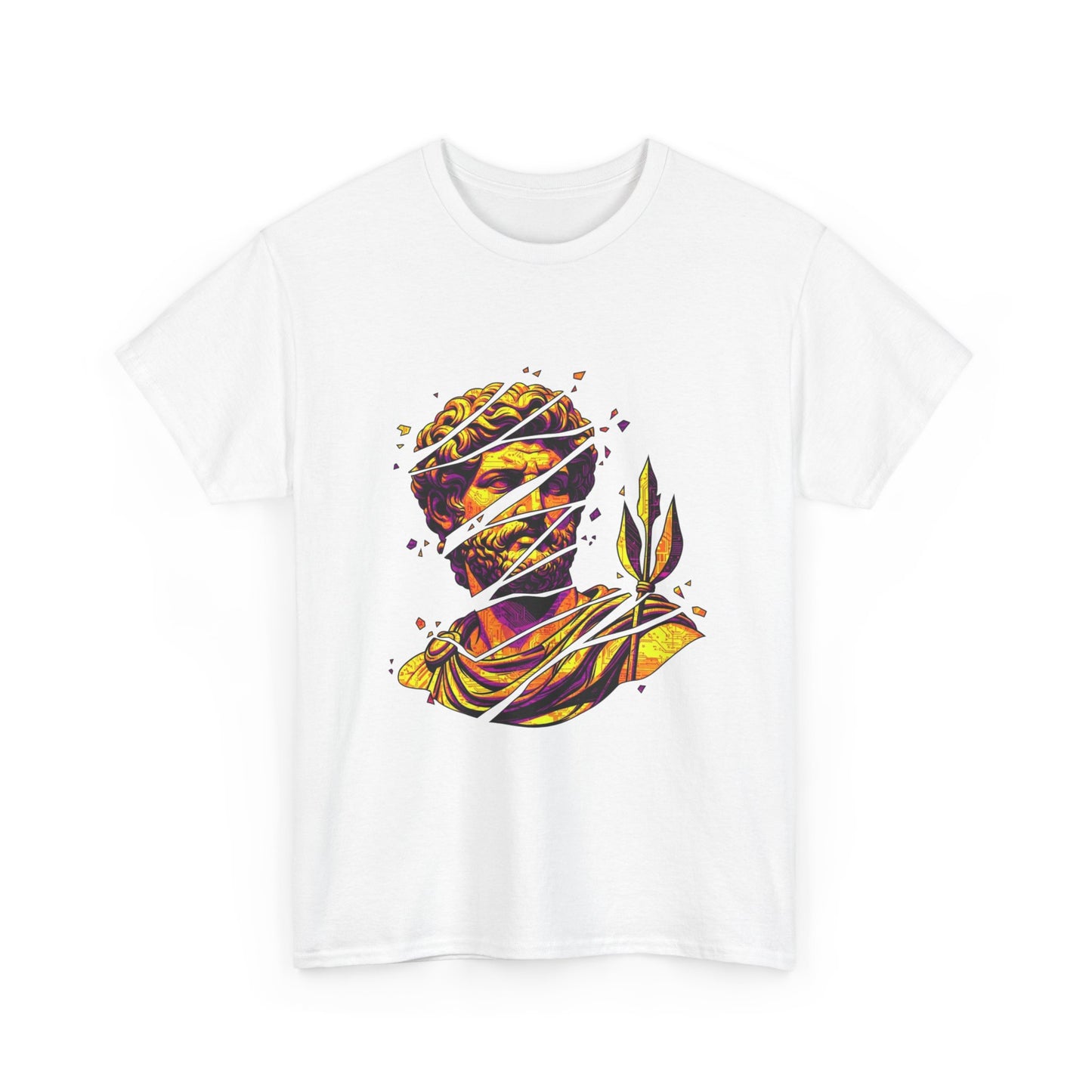 Glitch Art Cyber-Psychedelic Roman God Tee