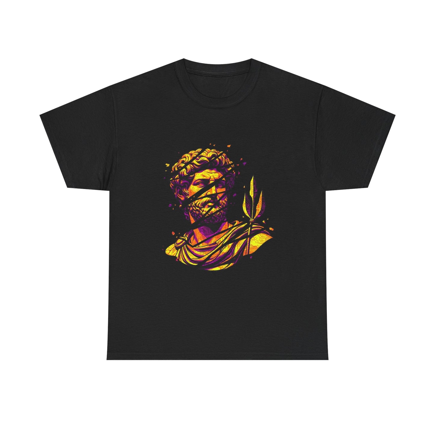 Glitch Art Cyber-Psychedelic Roman God Tee
