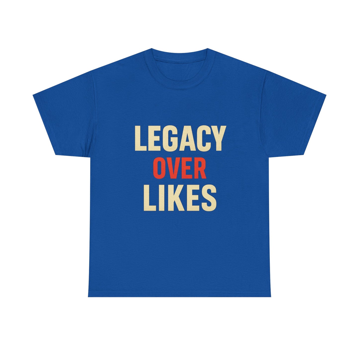 Legacy Over Likes Heavy Cotton T-Shirt, Purpose Over Popularity Motivational Tee, Classic Fit Gym Shirt