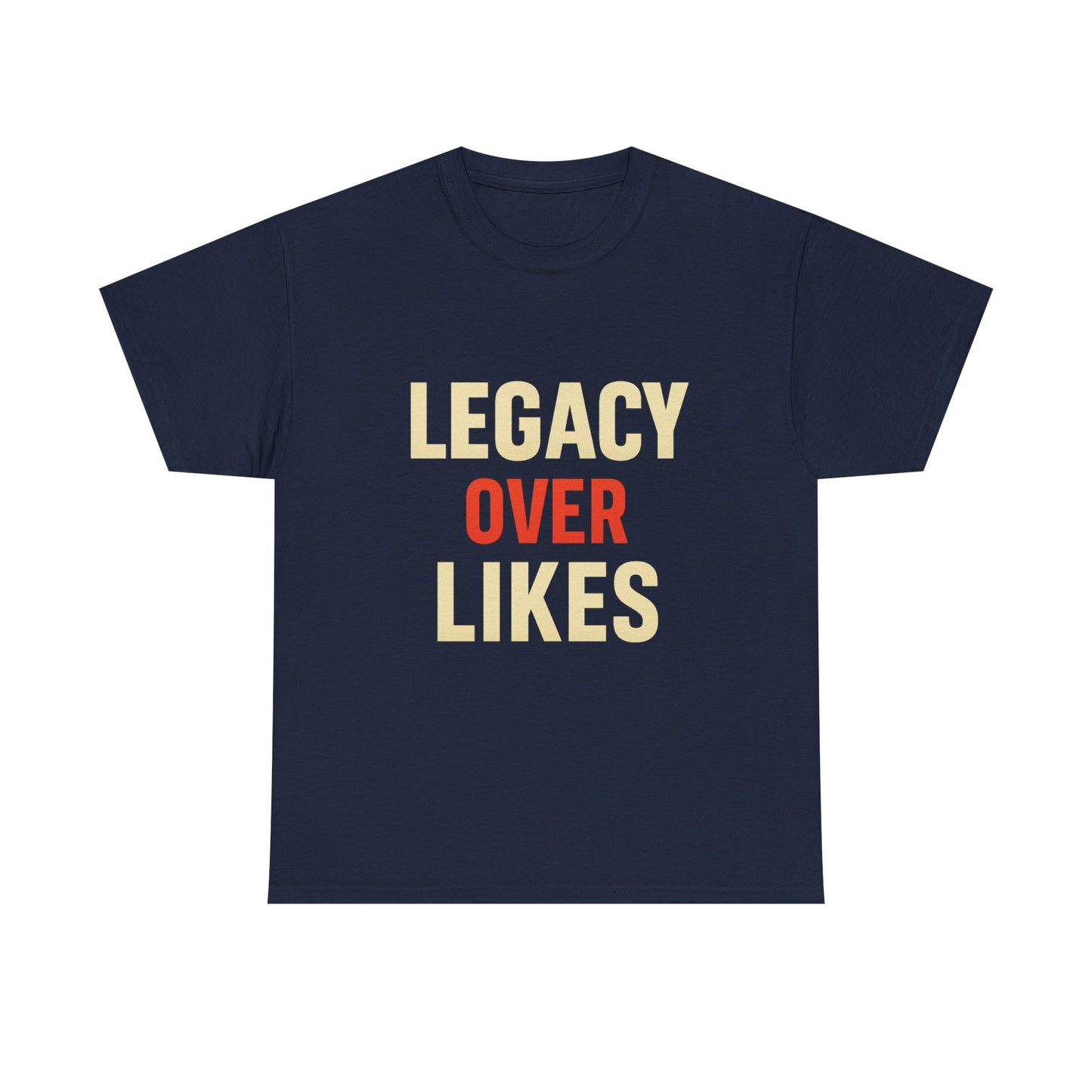 Legacy Over Likes Heavy Cotton T-Shirt, Purpose Over Popularity Motivational Tee, Classic Fit Gym Shirt