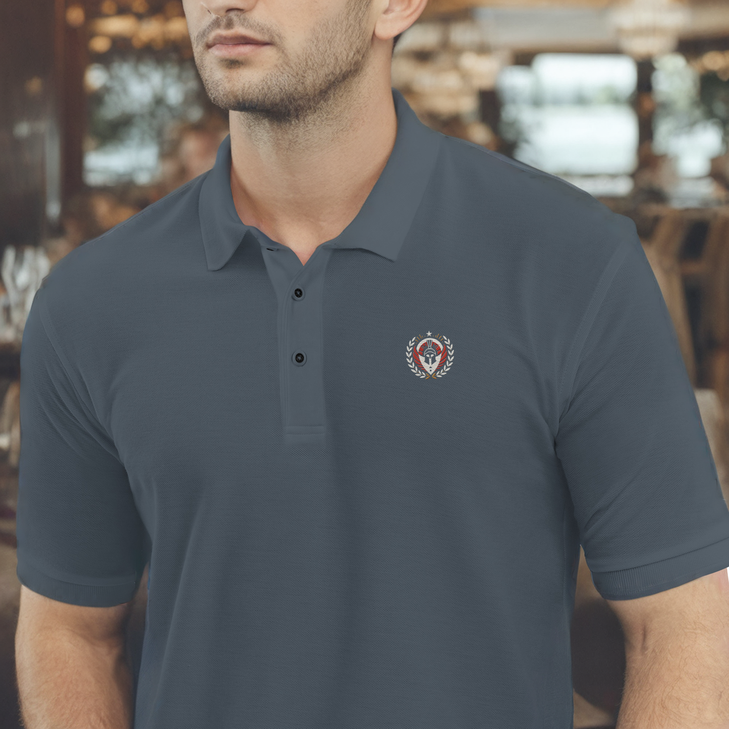 Centurion's Valor Embroidered Polo - Men's Premium Polo