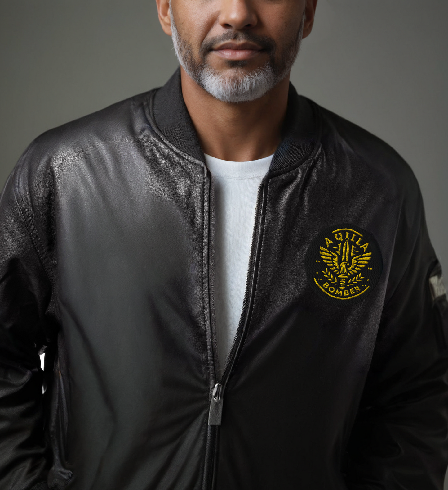 Defender Eagle insignia - Aquila Bomber Collection - Leather Bomber Jacket