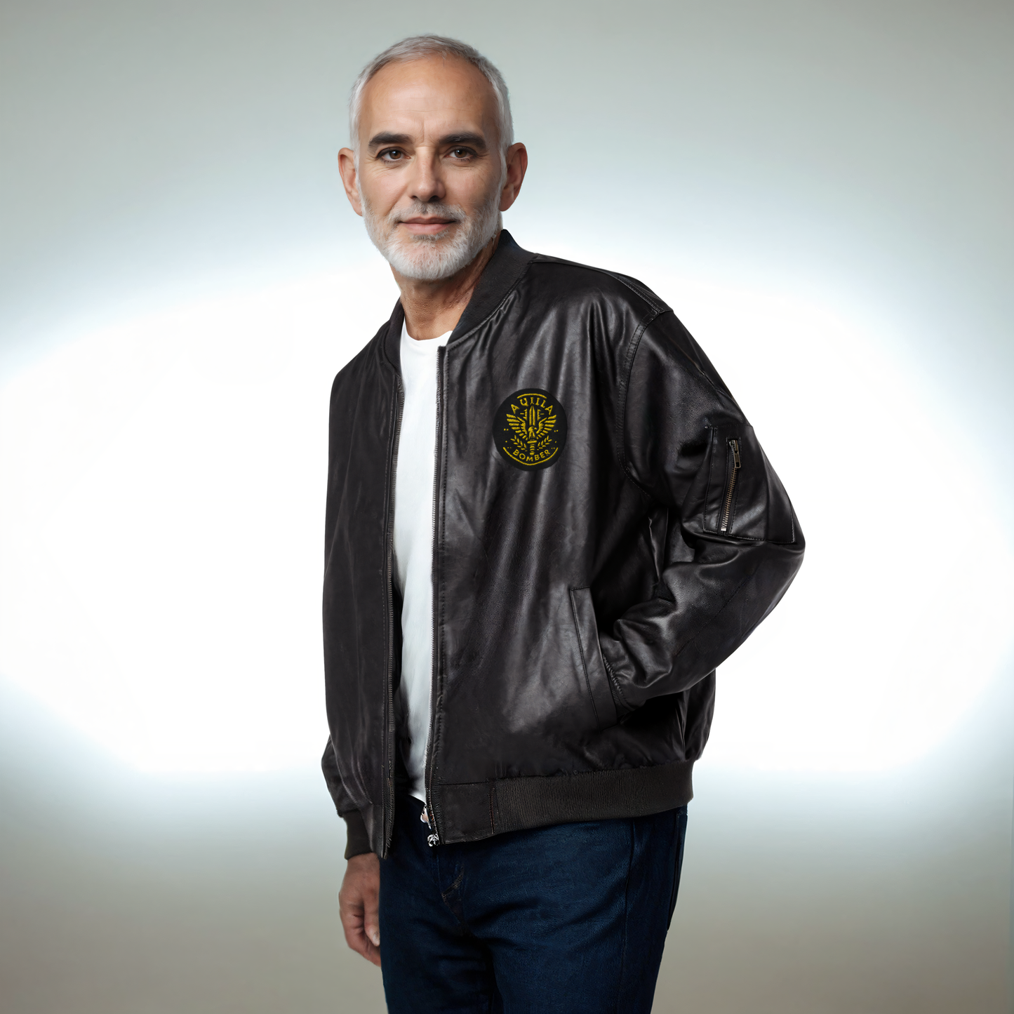 Defender Eagle insignia - Aquila Bomber Collection - Leather Bomber Jacket