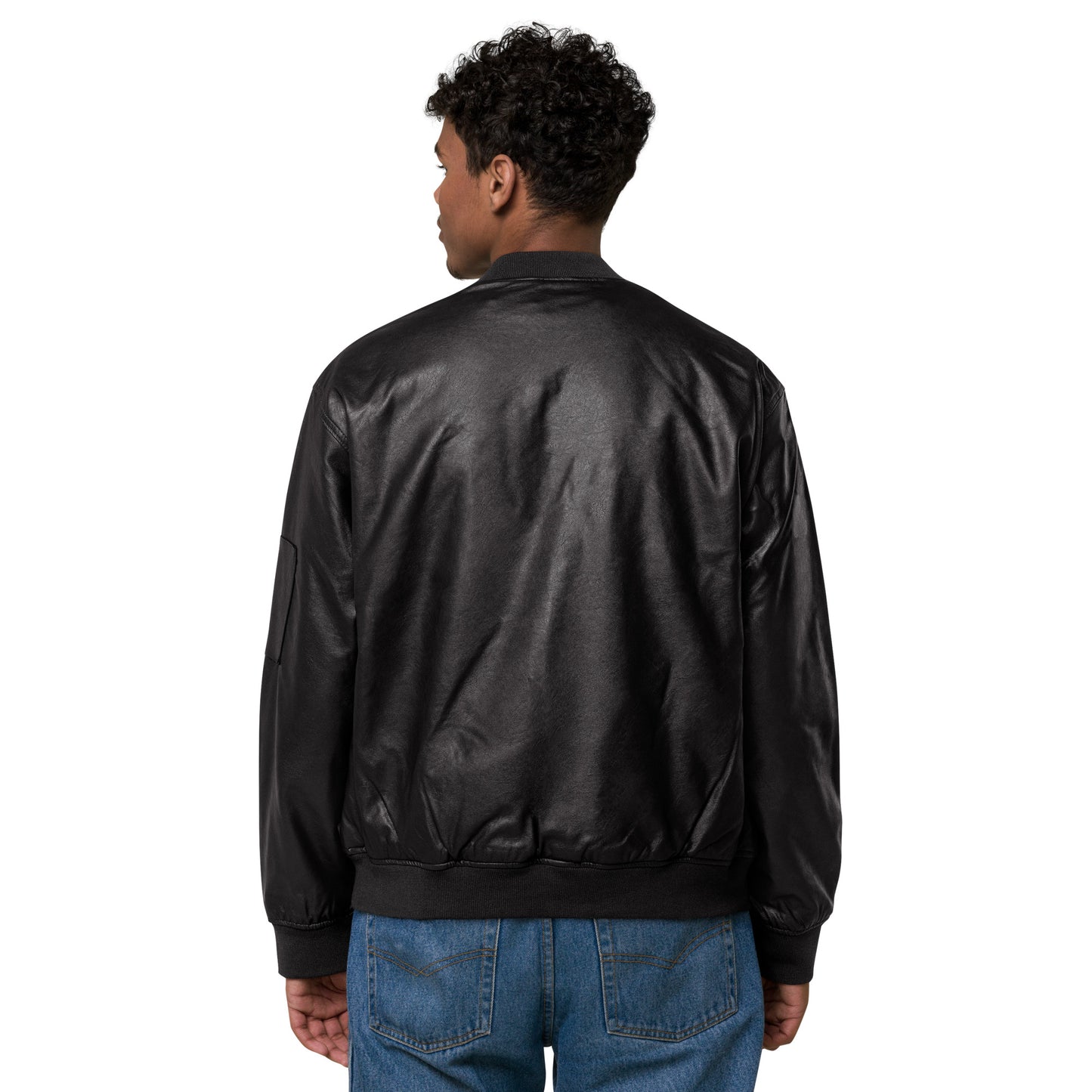 Banner Eagle insignia - Leather Bomber Jacket