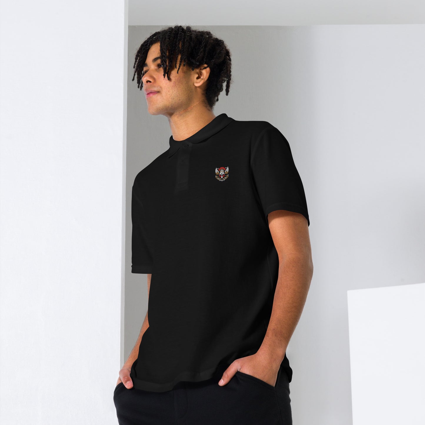 Unisex pique polo shirt - Spartan Wing Pique Polo