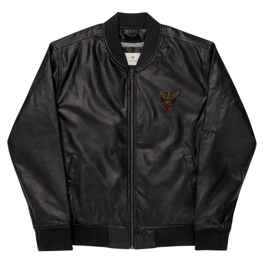 Banner Eagle insignia - Leather Bomber Jacket