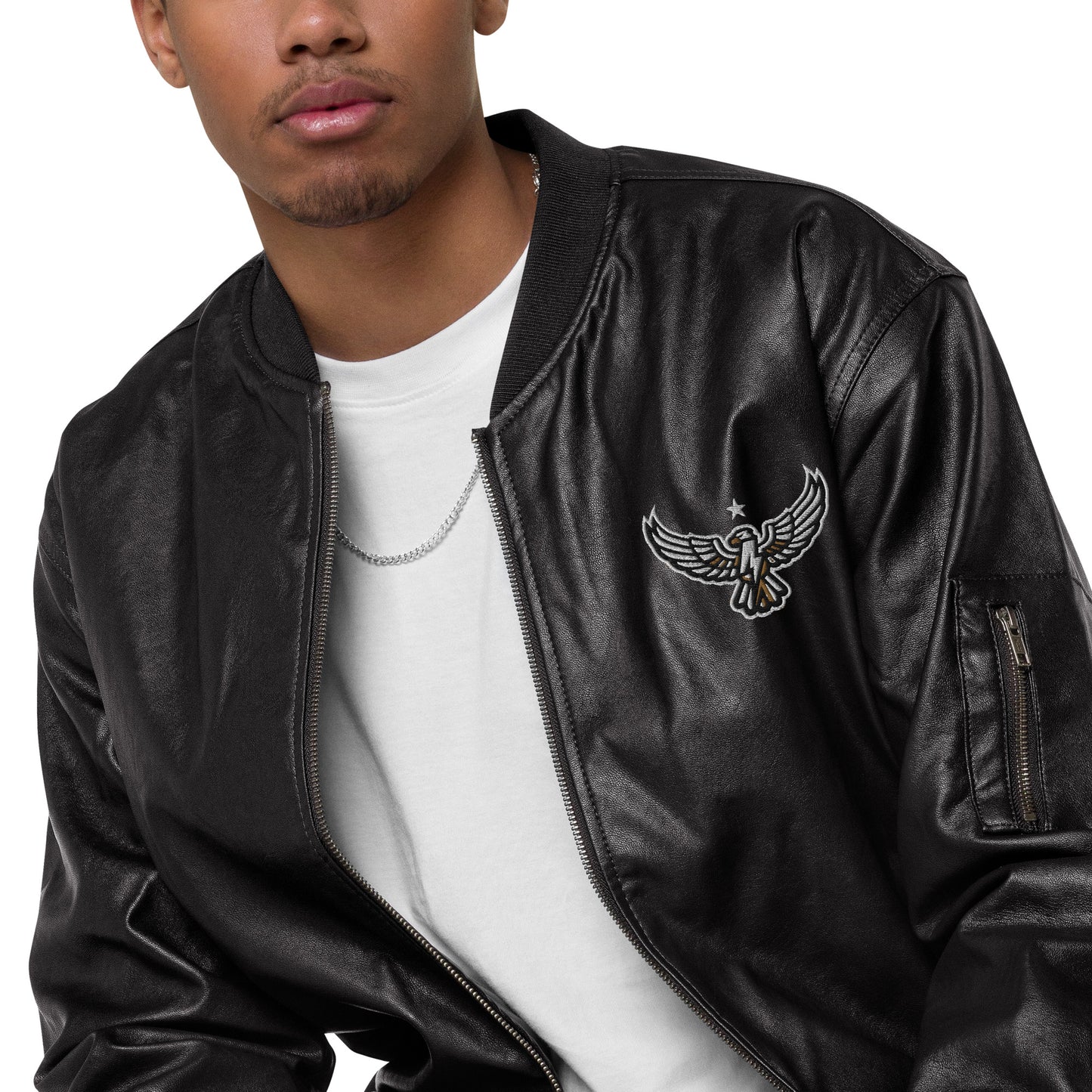 Thunder Eagle Insignia  - Aquila Bomber Collection - Leather Bomber Jacket